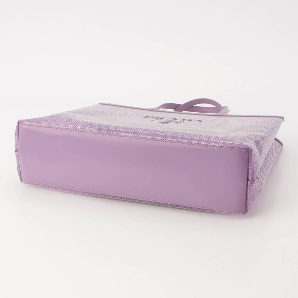 Prada Sequin Mesh Tote Bag Pouch Purple - Picture 5 of 10